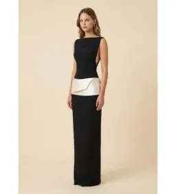 Rachel Gilbert Rikki Gown In Black/Ivory Size AU12 for rent on The Volte - image 1