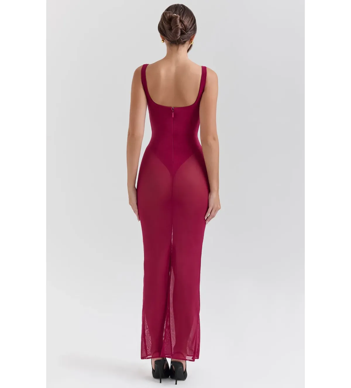 House of CB Robina Maxi Dress Wine Size 8 - Image 7