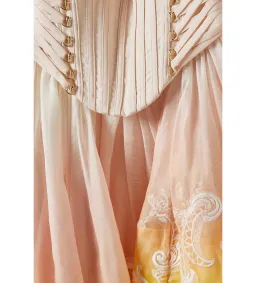 Zimmermann Wonderland Lace Up Midi Dress Sunset Ombre Size 2 AU 12 for rent on The Volte - image 7