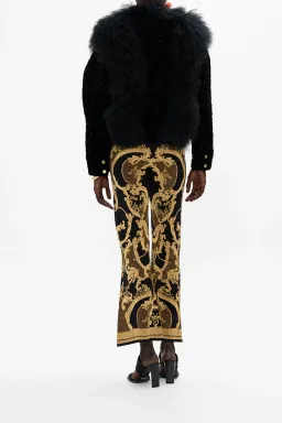 Camilla Magic In The Manuscripts Velvet Jacket with Fur Panels Black Size S/ Size AU 10 for rent on The Volte - image 2