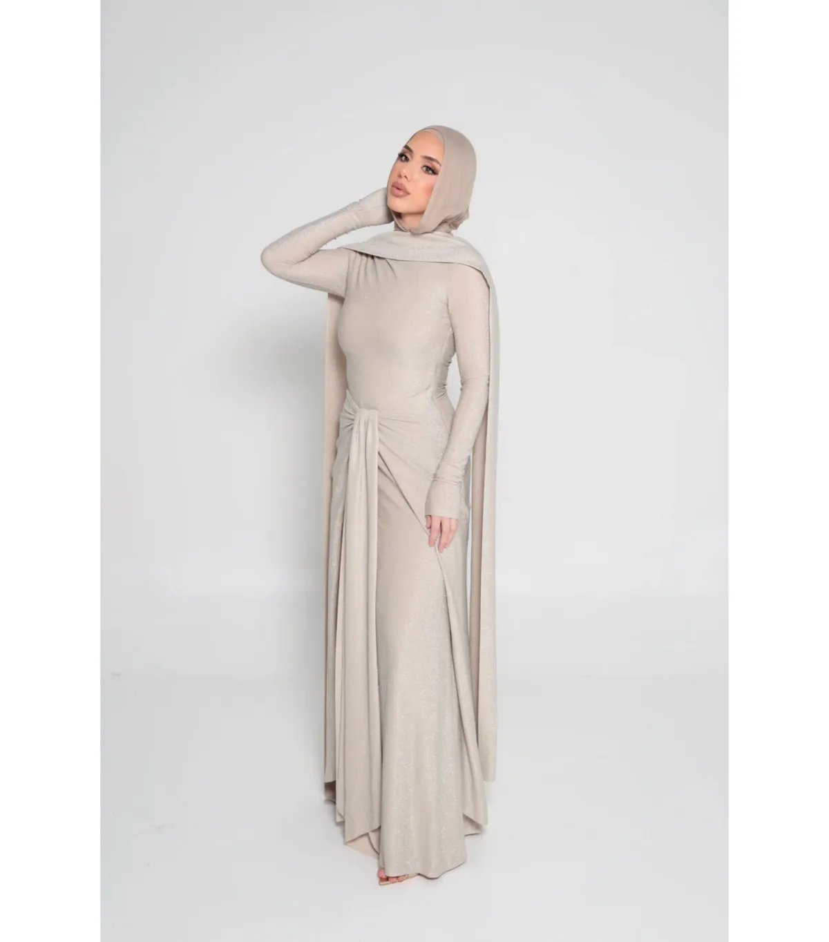Alaía Muse Elara Maxi Dress Champagne Size S / AU 8 - Image 2