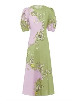 Alemais Sora Midi Dress Print Size 8 for rent on The Volte - image 1