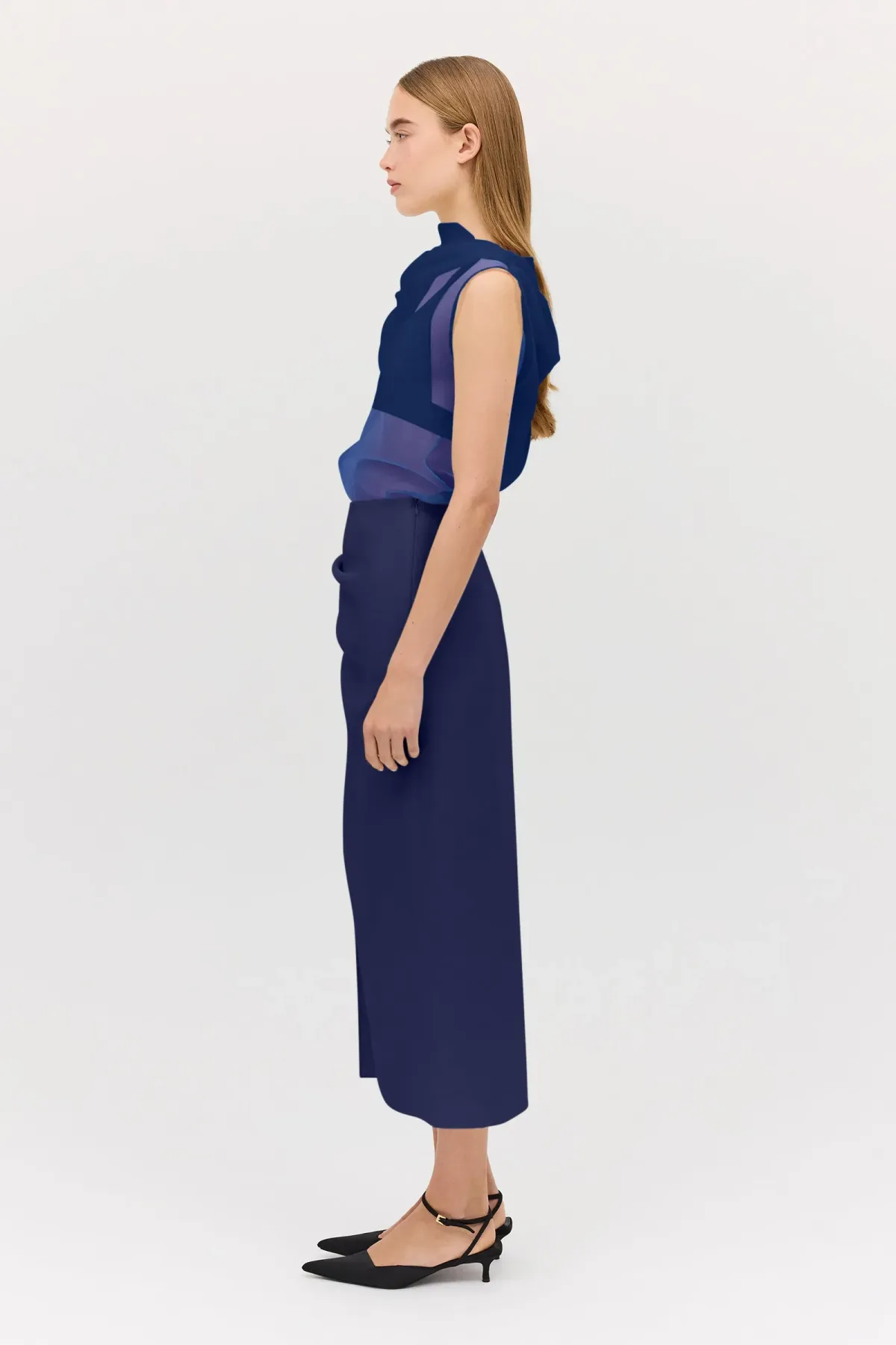 Bianca Spender Royal Chiffon Cezzane Top Size AU 8 - Image 6