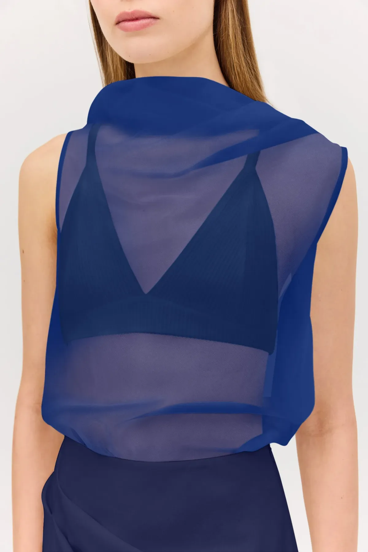 Bianca Spender Royal Chiffon Cezzane Top Size AU 8 - Image 1