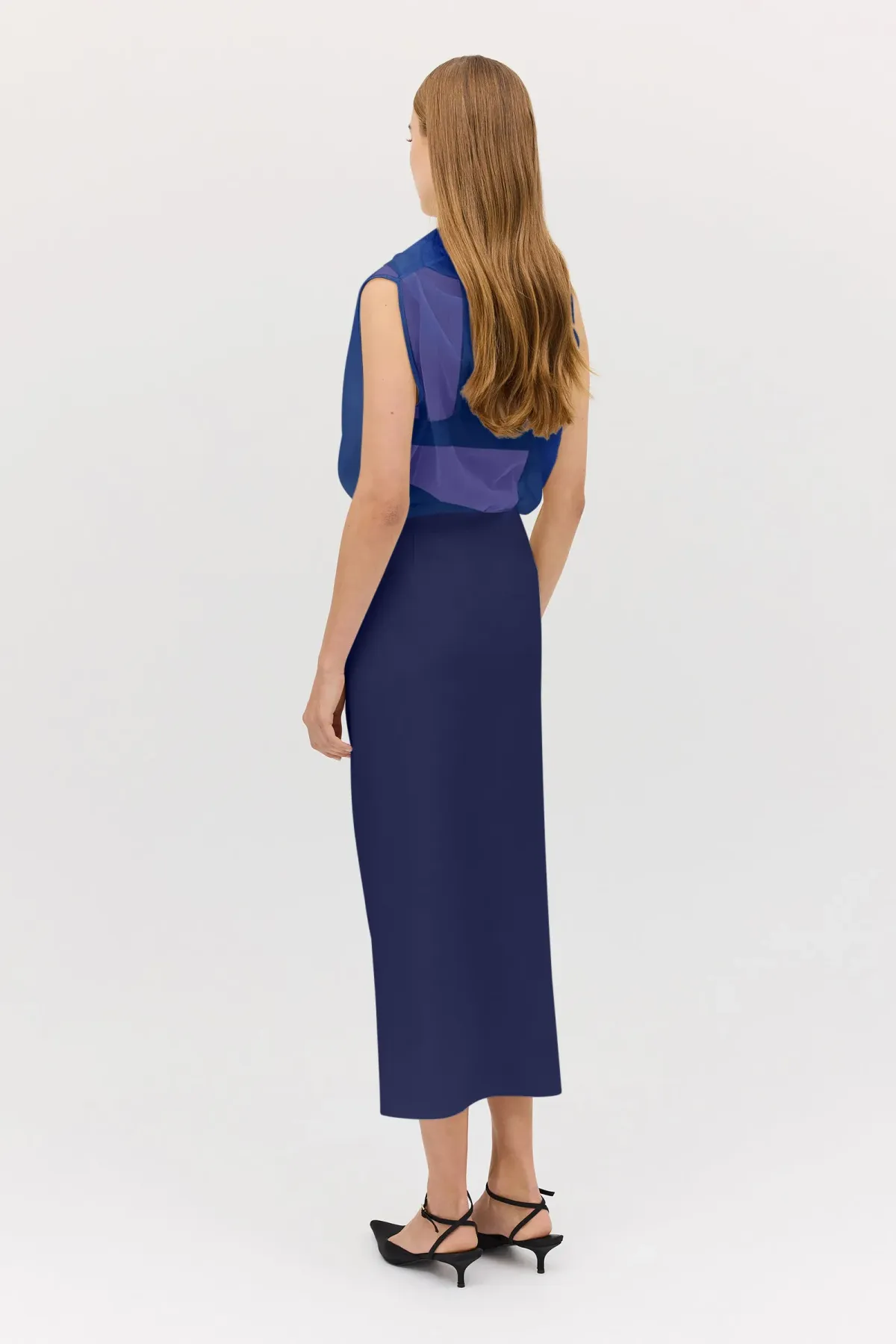 Bianca Spender Royal Chiffon Cezzane Top Size AU 8 - Image 7