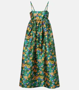 Alemais Carmine Printed Open Back Midi Dress Green Floral Multi Size 12 for rent on The Volte - image 6