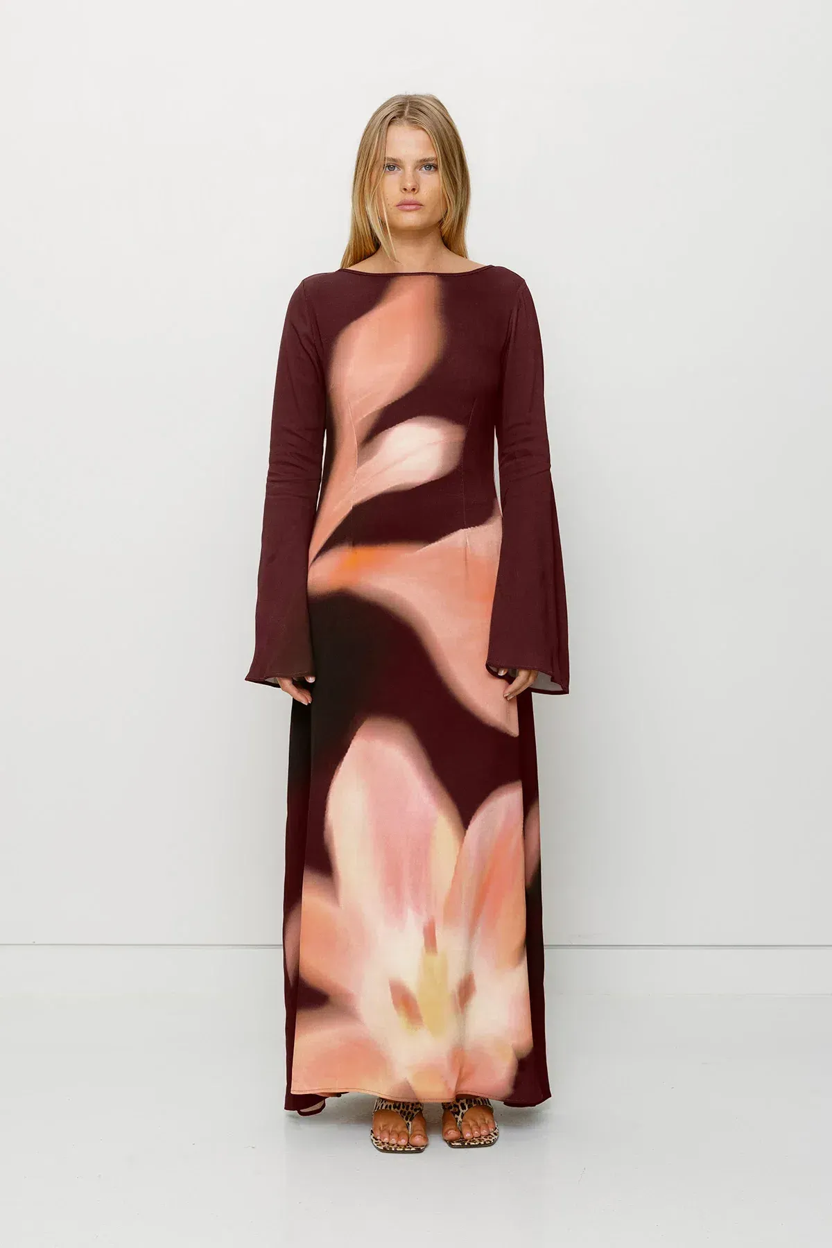 The Wolf Gang Leona Maxi Dress / Cocoa Flower Size 8 - Image 2