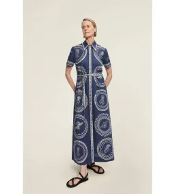 Alemais Oceane Linen Shirtdress in Navy Size AU 12 for rent on The Volte - image 1