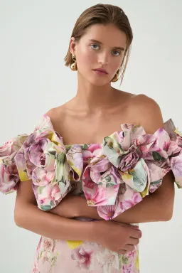 Aje Misha Maxi Dress Floral Pink Size 6 for rent on The Volte - image 4