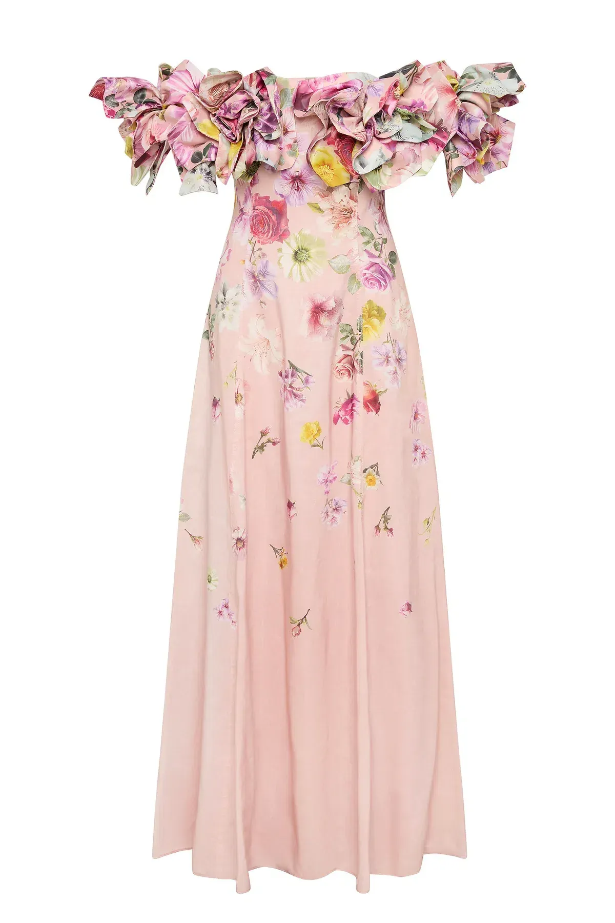 Aje Misha Maxi Dress Floral Pink Size 6 - Image 7