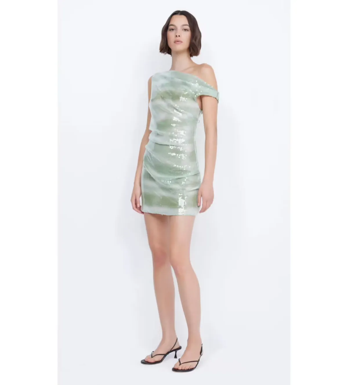 Bec & Bridge Brydie Asym Mini Dress Mint Ombré Size Small /AU 8 - Image 2
