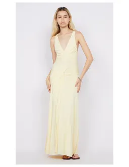 Bec & Bridge Greta Gown Maxi Dress in  Butter Size AU 6 for rent on The Volte - image 1