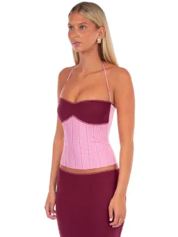 I am Delilah Angelina Corset & Maxi Skirt Set in Sangria/Pink Size S / AU 8 for rent on The Volte - image 2