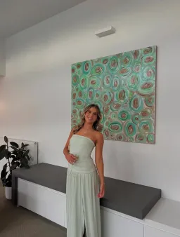 Manning Cartell Royal Debut  Dress Green Size 10  for rent on The Volte - image 2