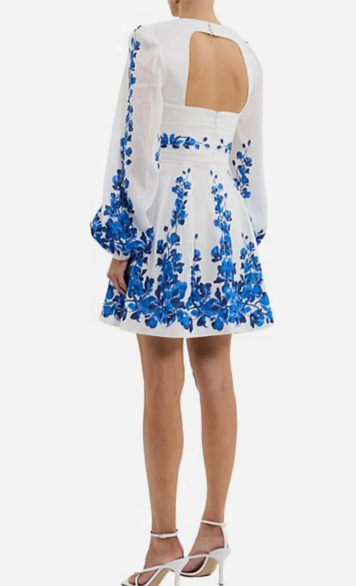 Rebecca Vallance Orchid Blues Mini Dress White Size AU 6 - Image 2