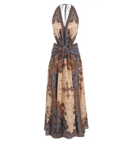 Zimmermann Ascension Plunge Halter Maxi Dress Size 0 / AU 8 for rent on The Volte - image 8