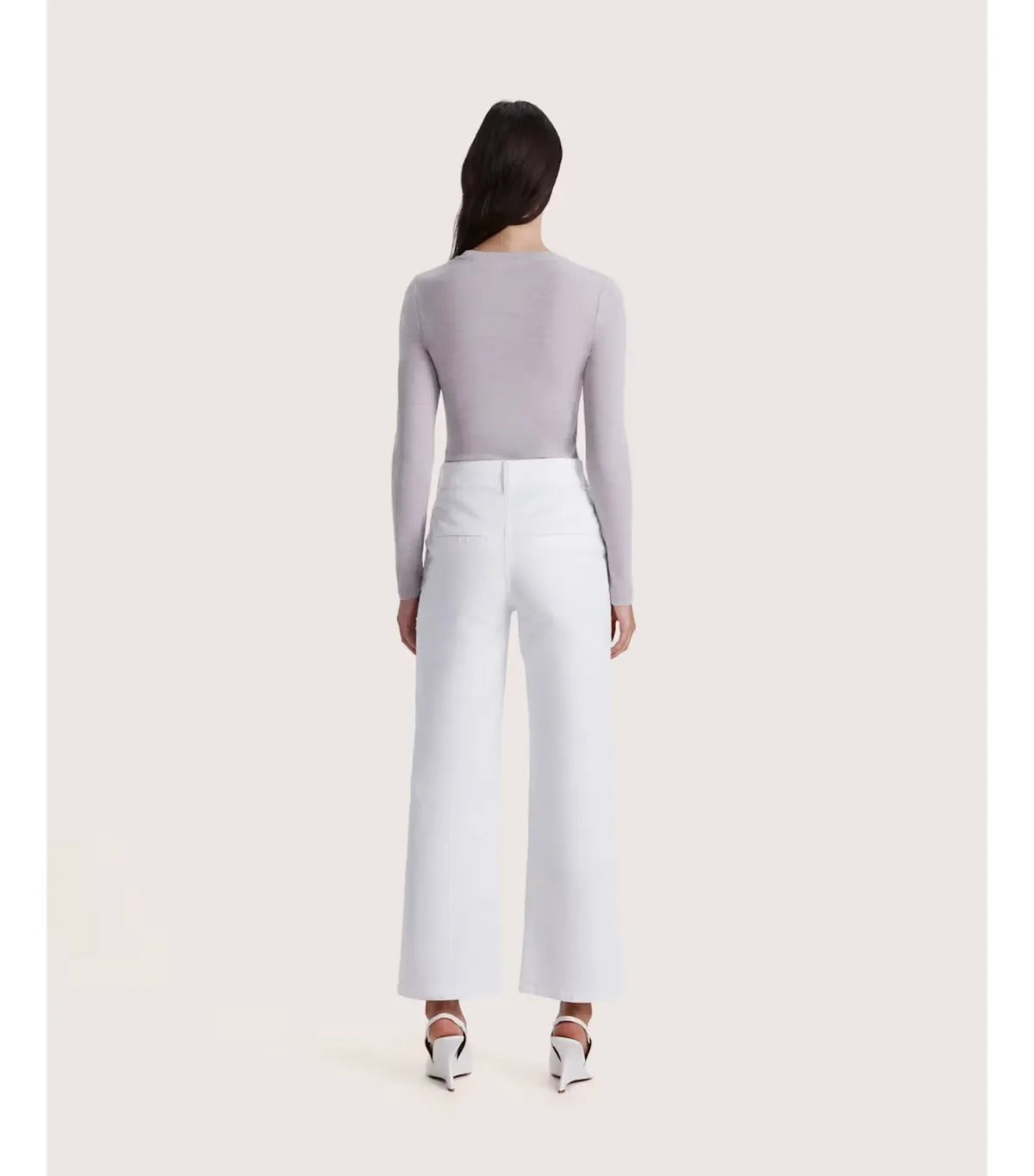 Saba Ava Wide Leg Midi Jean White Size AU 16 - Image 5