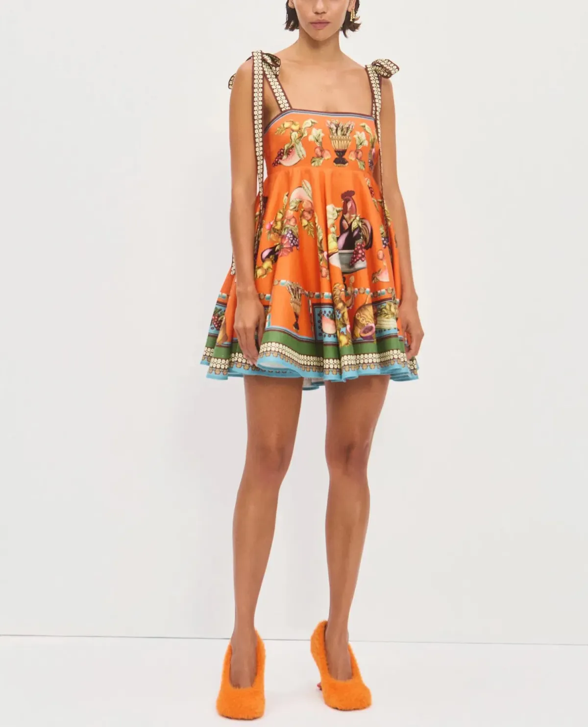 Alemais Rocco Mini Dress Orange Print Size 12 - Image 1