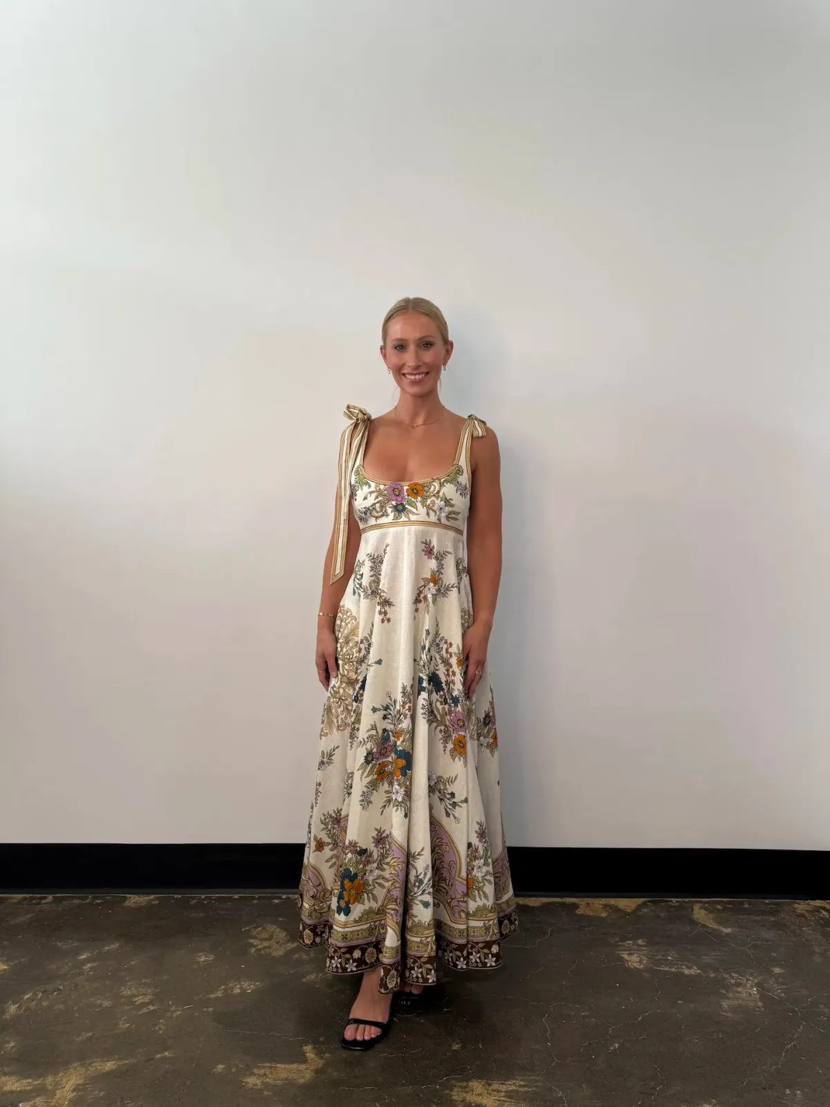 Alemais Antoinette Ballet Midi Sundress in Floral Cream Size AU 10 - Image 2