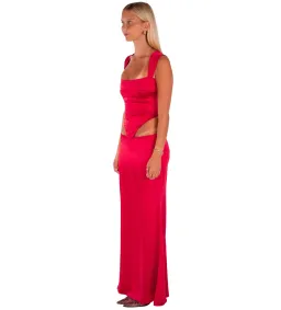 I am Delilah Valerie Corset and Skirt Set in Cherry Size XS / AU 6 for rent on The Volte - image 2