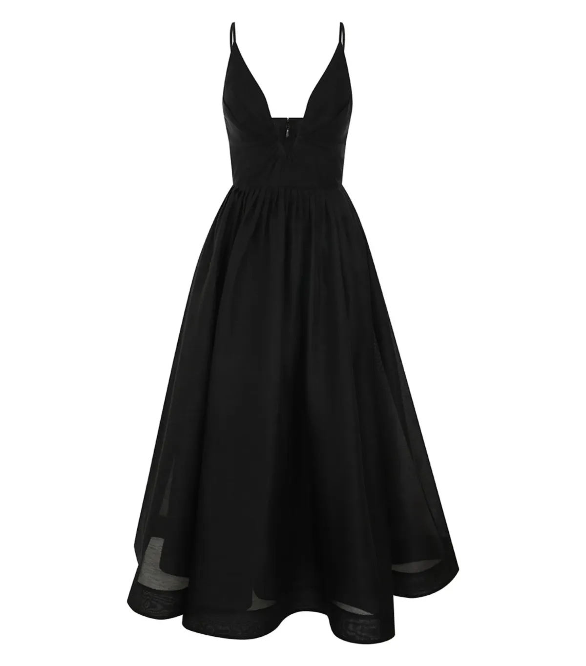 Zimmermann Hypnotic V Neck Midi Dress in Black Size 4 / AU 16 - Image 4