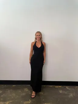 Bec & Bridge Ariven Halter Maxi Dress in Black Size AU 12 for rent on The Volte - image 4
