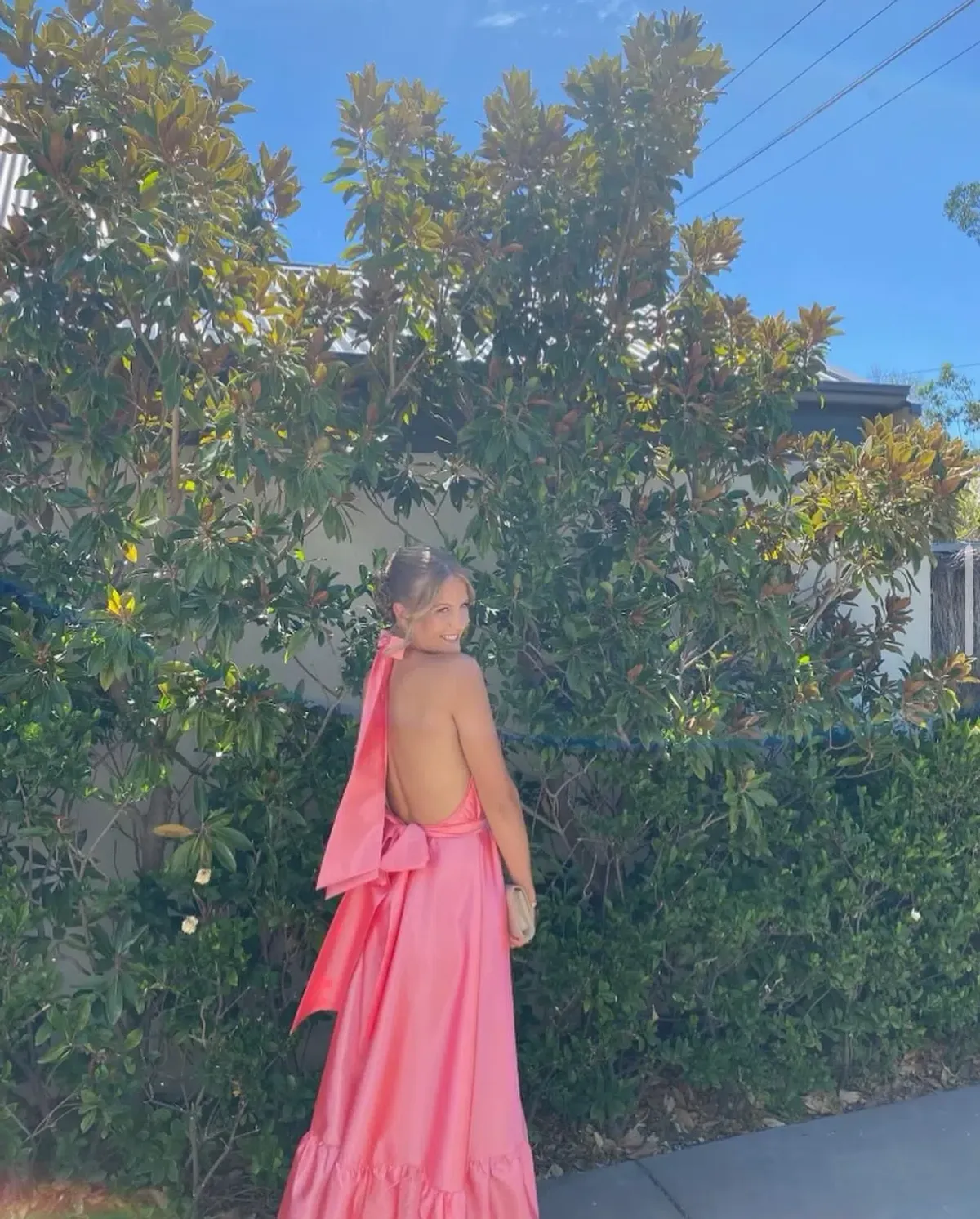 Hansen and Gretel Gateau Gown in Watermelon Pink Size AU 8 - Image 8