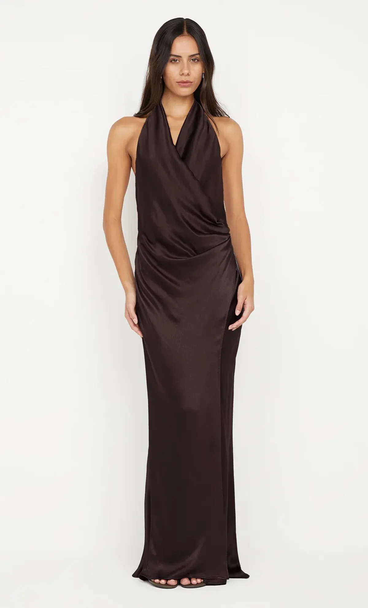 Bec & Bridge Elisia Wrap Maxi Dress Dark Chocolate / Size 10 - Image 3
