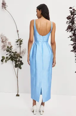 Alemais Donata Taffeta Gown Blue Print Size 8 for rent on The Volte - image 2