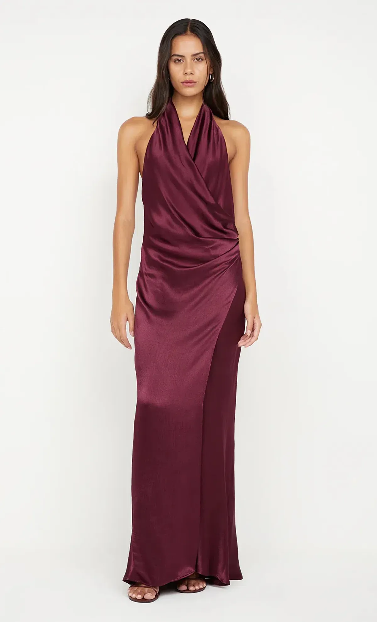 BEC & BRIDGE ELISIA WRAP MAXI DRESS / PLUM / SIZE 10 - Image 1