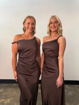 Bec & Bridge Lunetta Twist Strap Dress Maxi Dark Chocolate Size AU 8 for rent on The Volte - image 5