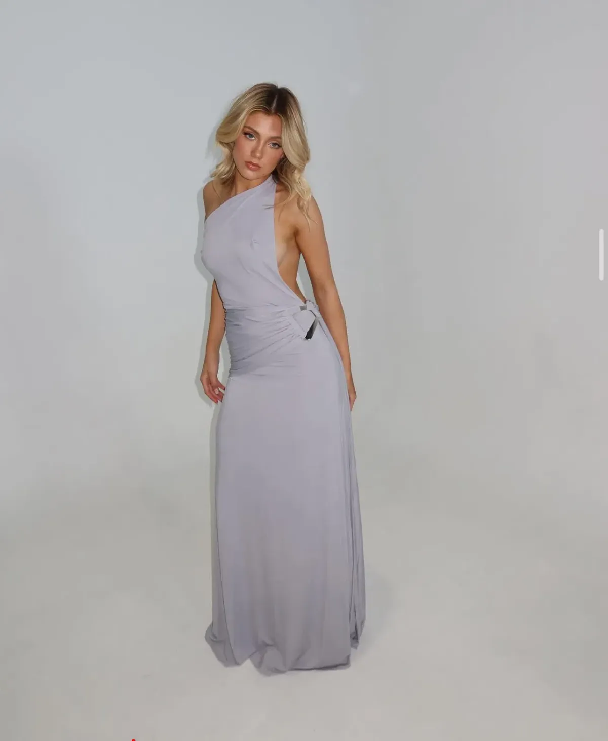 Ance Gria Gaia Gown in Silver Grey Size 6/8 - Image 1