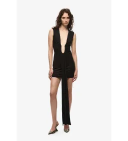 MISHA Jennifer Cupro Mini Dress , Black Size 6/XS for rent on The Volte - image 1