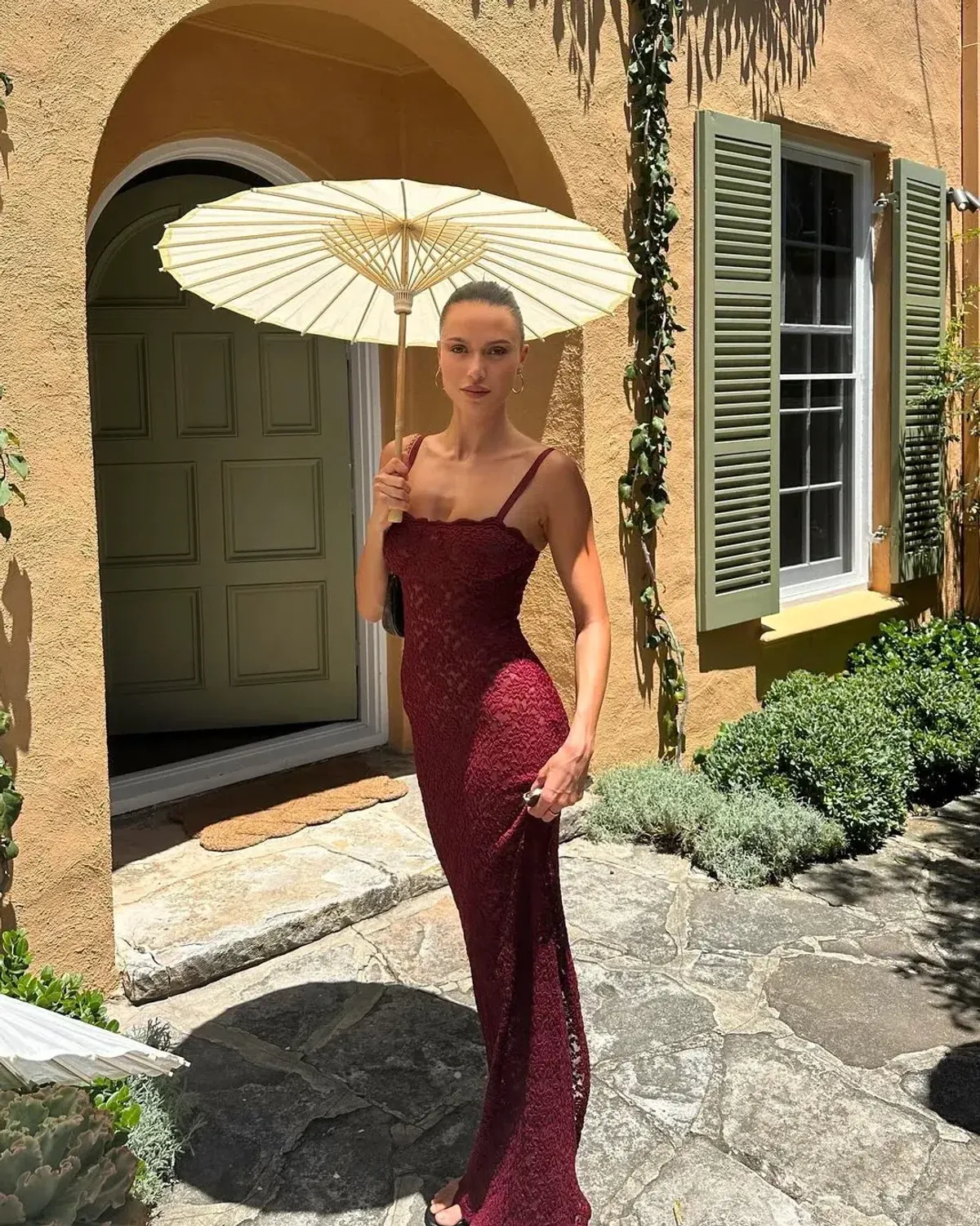 Arcina Ori Margot Maxi Dress in Red Wine Size AU 8 - Image 10