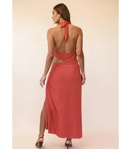 Koster Kulture Bobbies Top and Maxi Skirt Set in Coral Size S / AU 8 for rent on The Volte - image 4