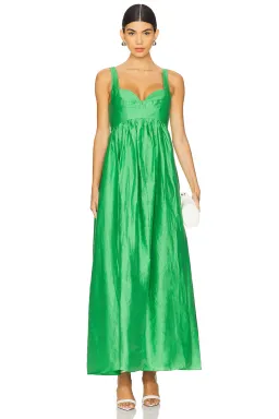 Acler Sandgate Maxi Dress Shamrock Green Size AU 12 for rent on The Volte - image 1