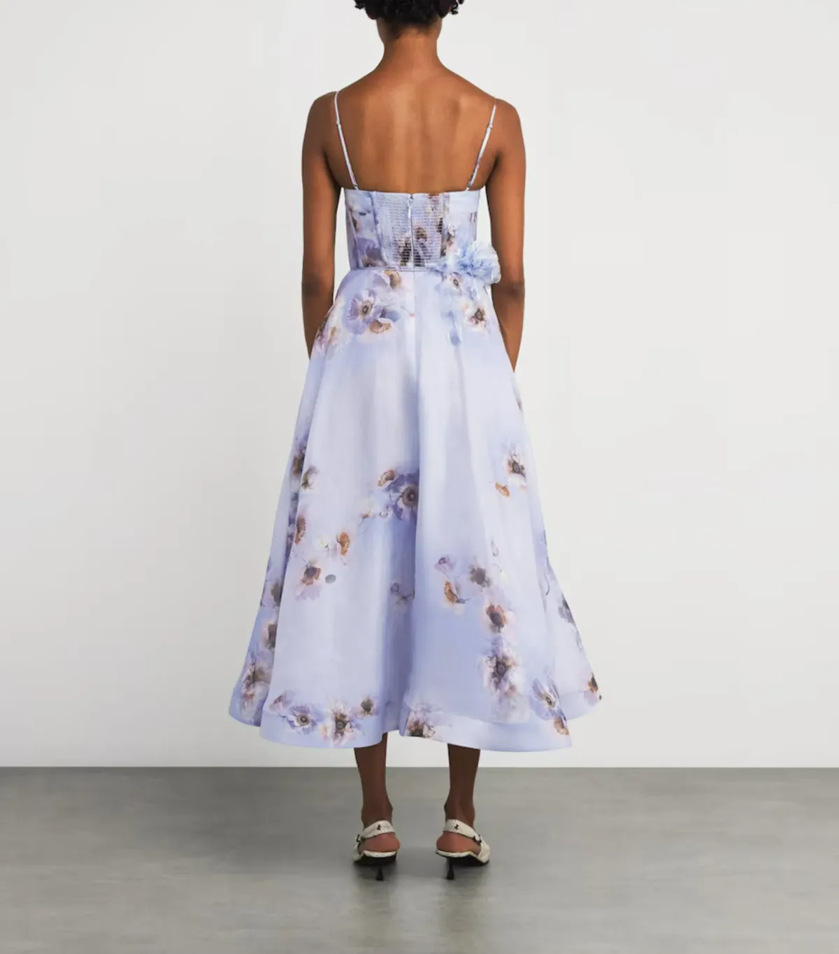 Zimmermann Hypnotic Picnic Midi Dress in Lilac Poppy Size 1 / AU 10 - Image 2