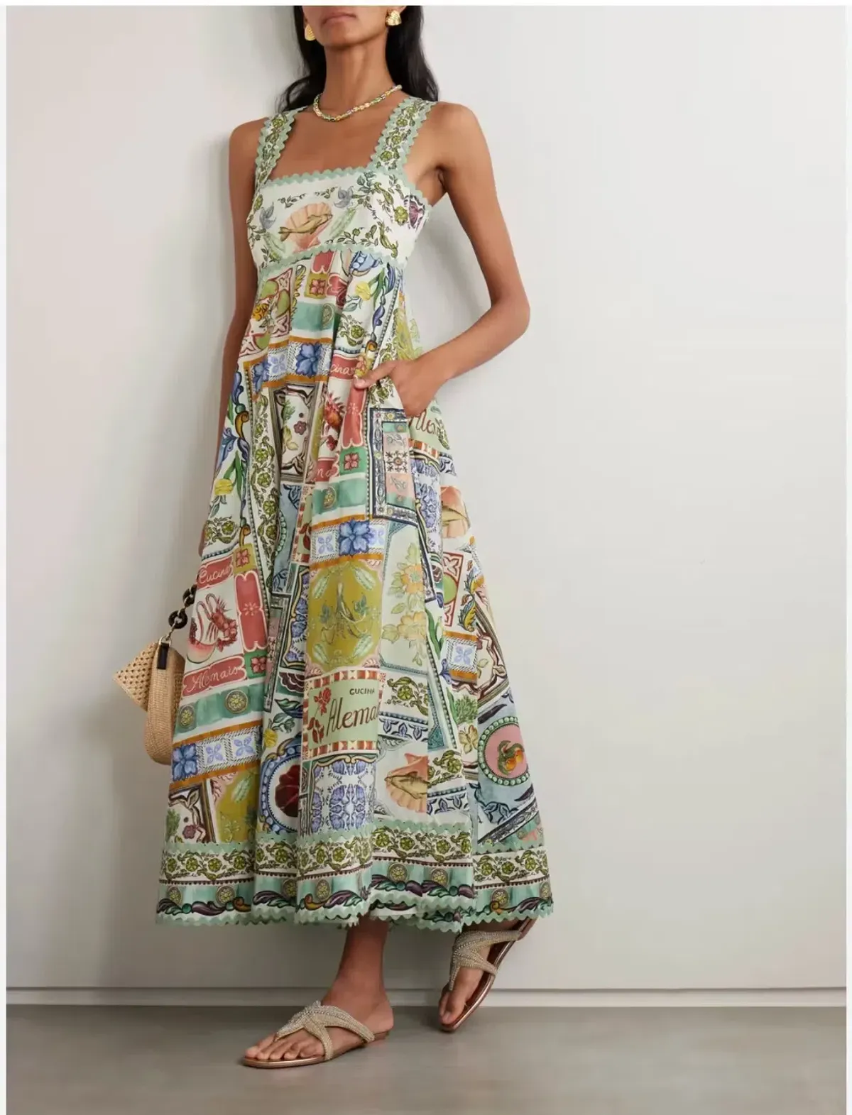 Alemais Tommasina Summer Dress in Multi Print Size 10 - Image 1