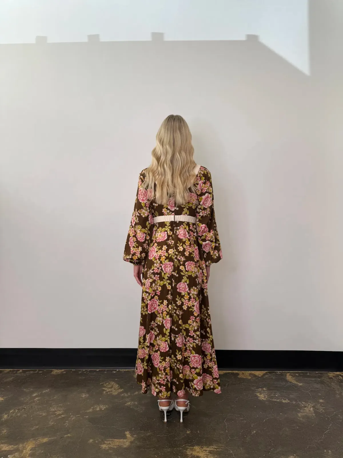 BOHEMIAN TRADERS JULIET SCOOP NECK MIDI / CHOCOLATE / SIZE 8 - Image 5