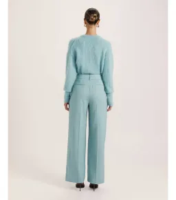 Saba Suki Wide Leg Wool Pant in Seafoam Size AU 12  for rent on The Volte - image 3