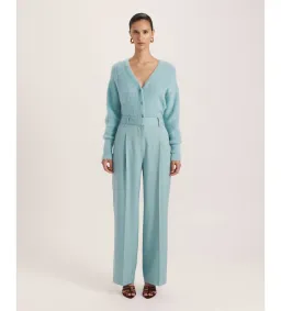Saba Suki Wide Leg Wool Pants in Seafoam size AU12 for rent on The Volte - image 1