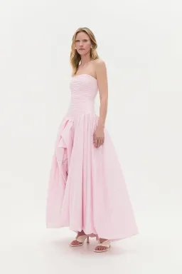 Aje Violette Bubble Hem Maxi Dress Pastel Pink Size 8 for rent on The Volte - image 3