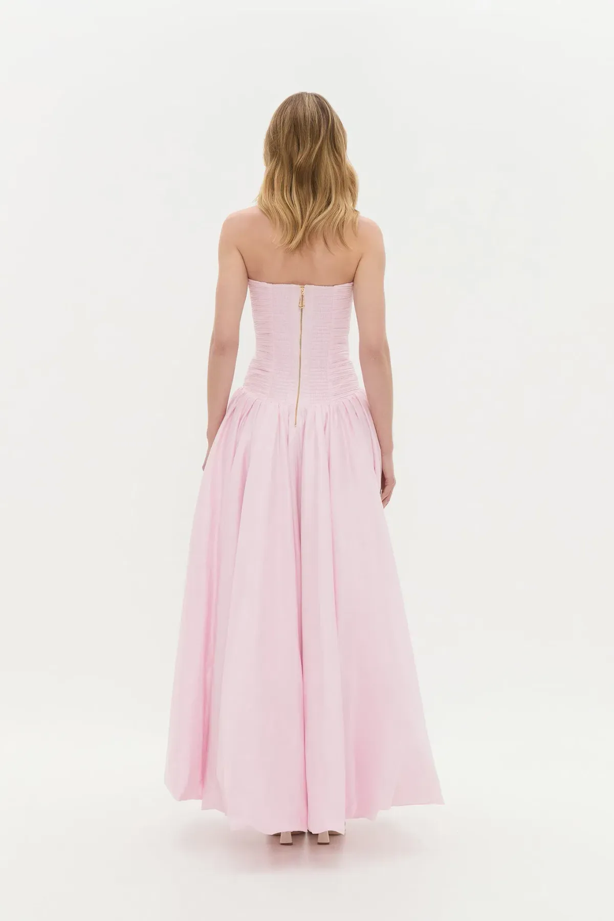 Aje Violette Bubble Hem Maxi Dress Pastel Pink Size 8 - Image 4