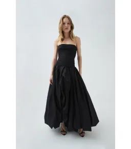 Aje Violette Bubble Hem Maxi Dress Black Size AU 6 for rent on The Volte - image 1