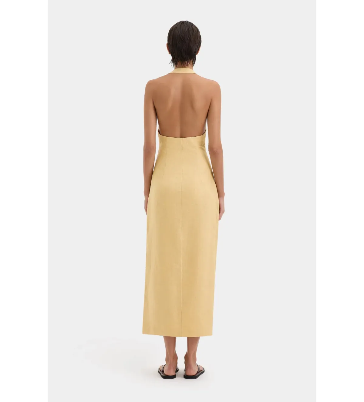 Sir the Label Carlotta Tie Midi Dress Raffia Size AU 10 - Image 3