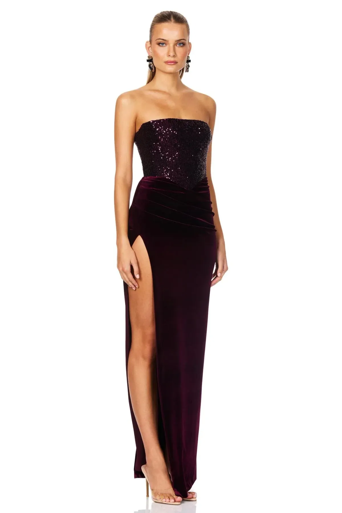 Love Nookie Keke Gown Wine Size AU 10 - Image 2