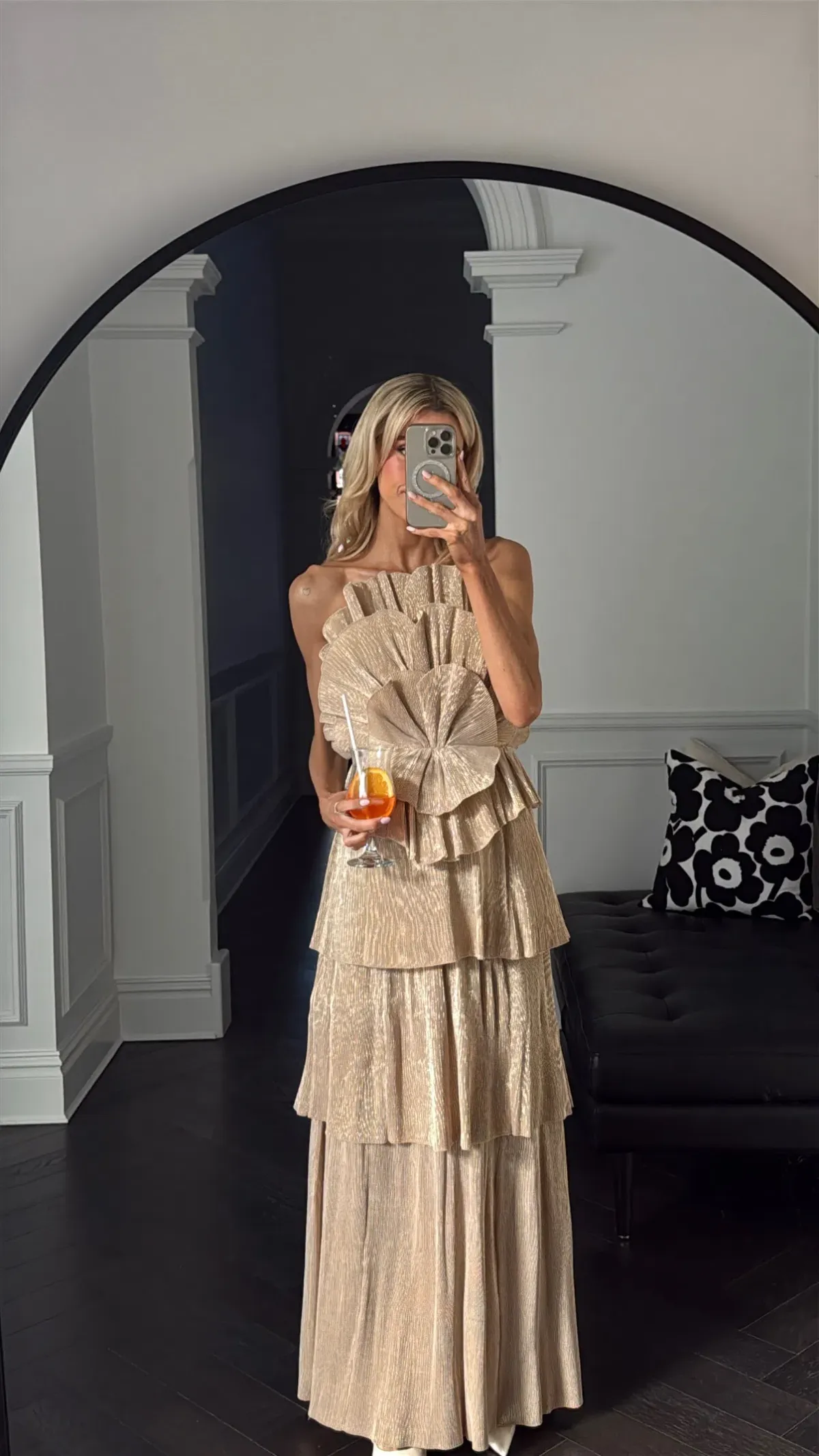 Aje Kyra Gown Gold Size AU 10 - Image 1