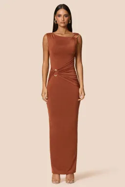 Love Nookie Kaia Maxi Dress Clay  Size 10 for rent on The Volte - image 4