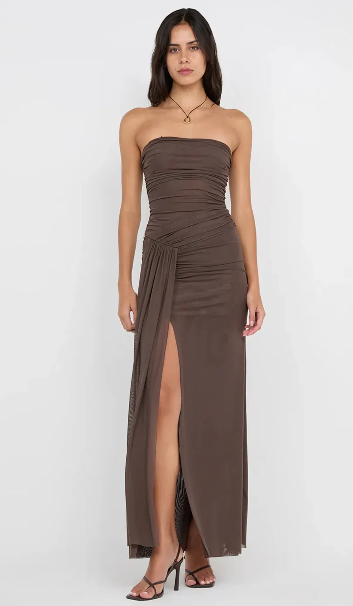 Bec + Bridge Ida Strapless Dress  Milk Chocolate Size 6 - Image 1