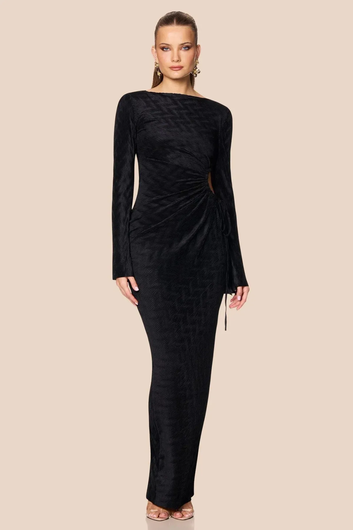 LOVE NOOKIE MIRAGE L/S GOWN / BLACK / SIZE 12 - Image 3